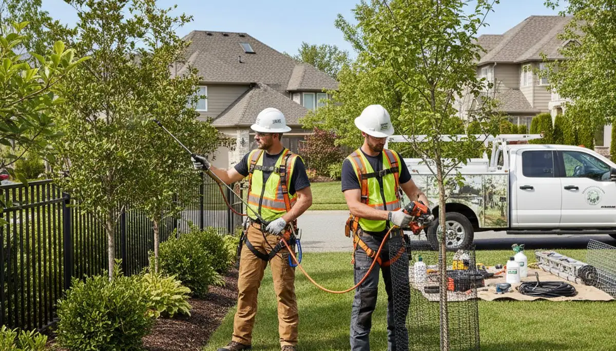 Indianapolis, IN deer deterrent service protecting trees and landscape beds
