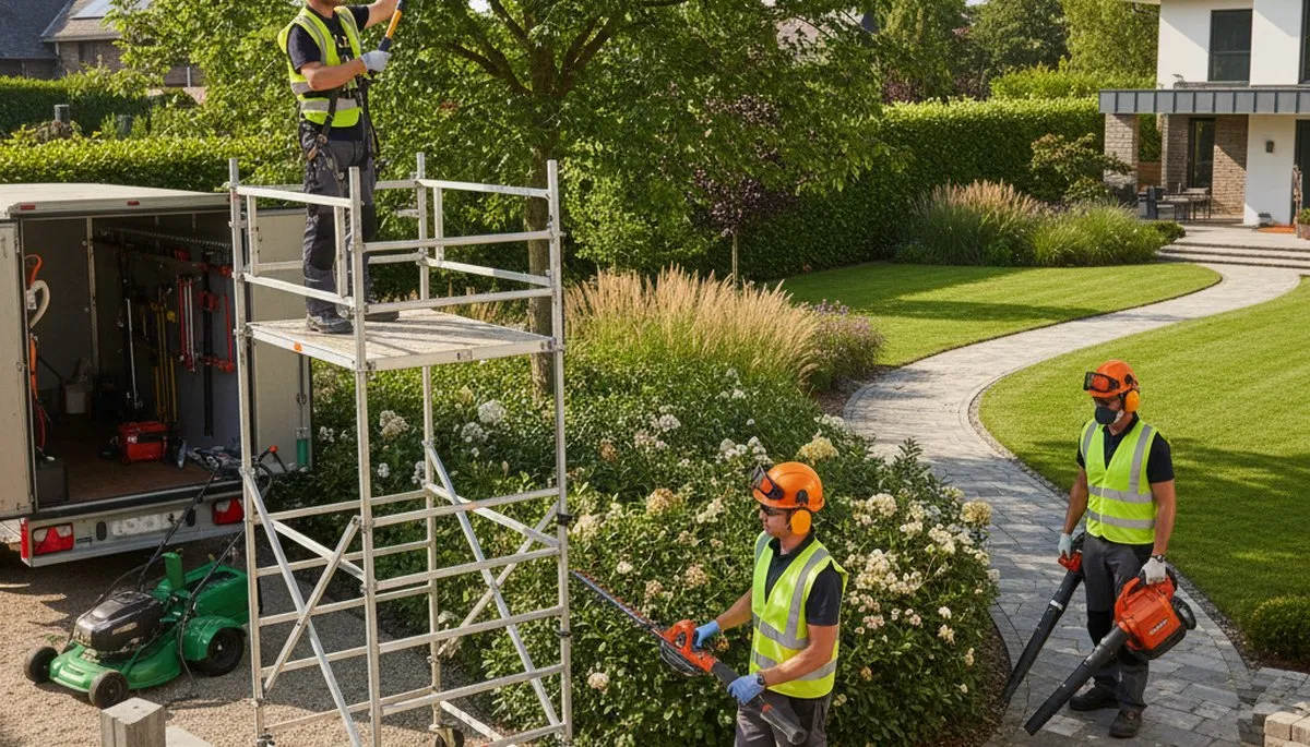 Indianapolis, IN tree service crew providing professional tree trimming for local properties