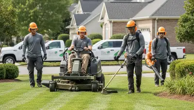 Tree service team in Indianapolis, IN trimming and maintaining trees for a clean, healthy yard