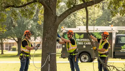 Arborist treating diseased tree in Indianapolis, IN for healthier growth and pest control