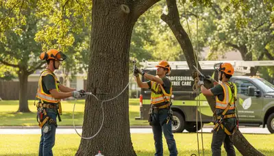 Arborist applying tree disease treatment in Indianapolis, IN for healthier trees