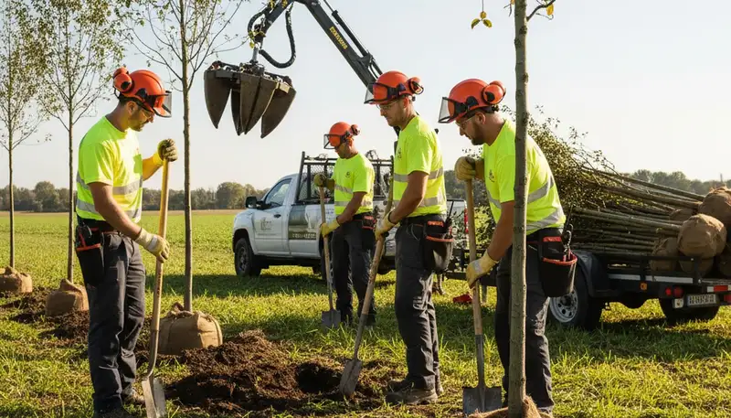 Professional tree planting service in Indianapolis, IN for residential and commercial landscapes