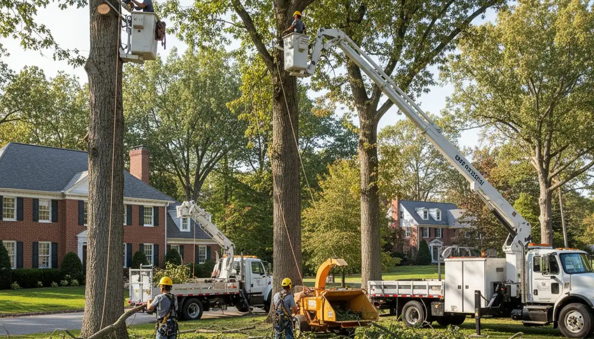Tree service team in Indianapolis, IN providing professional tree trimming and maintenance