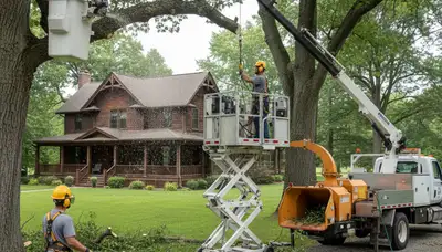 Tree service team in Indianapolis, IN providing professional tree trimming and removal services