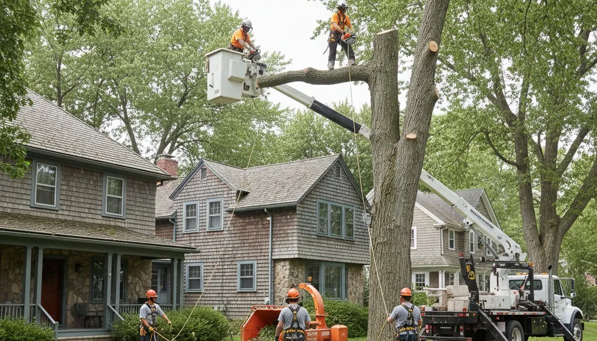 Tree service team in Indianapolis, IN providing professional tree trimming and care