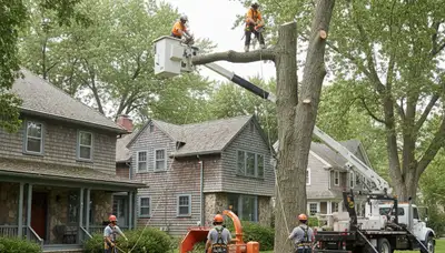 Tree service team in Indianapolis, IN providing professional tree trimming and care