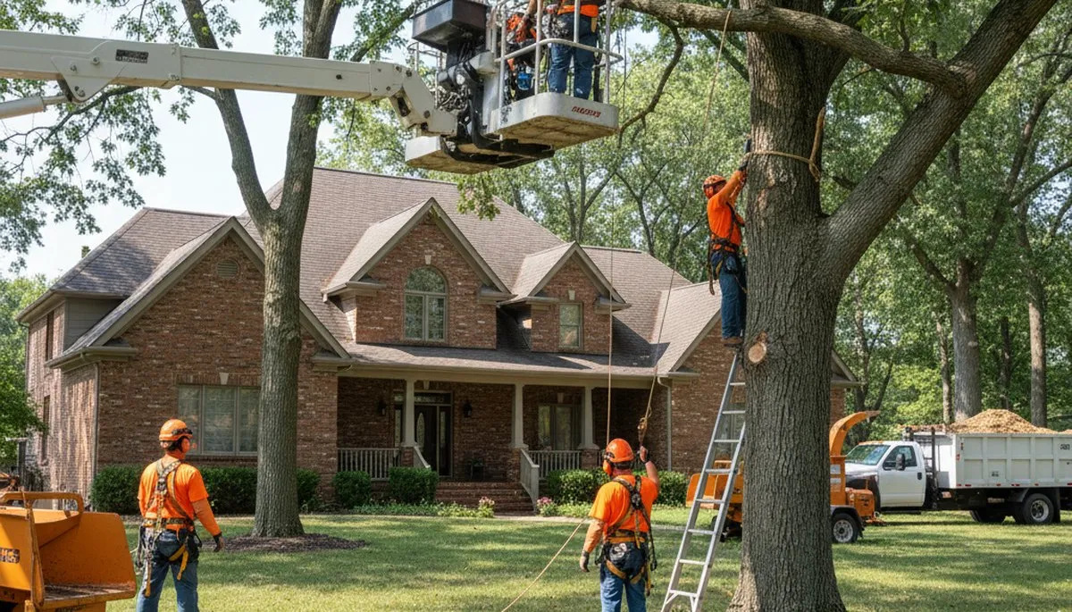 Tree trimming crew serving Indianapolis, IN for professional tree service and canopy care