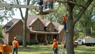 Tree trimming crew serving Indianapolis, IN for professional tree service and canopy care