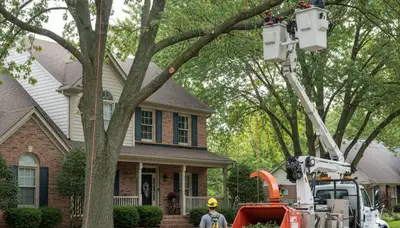 Tree service crew in Indianapolis, IN providing professional tree trimming and removal services