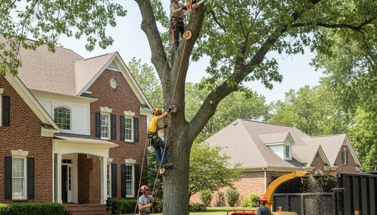 Tree service crew in Indianapolis, IN providing professional tree trimming and maintenance