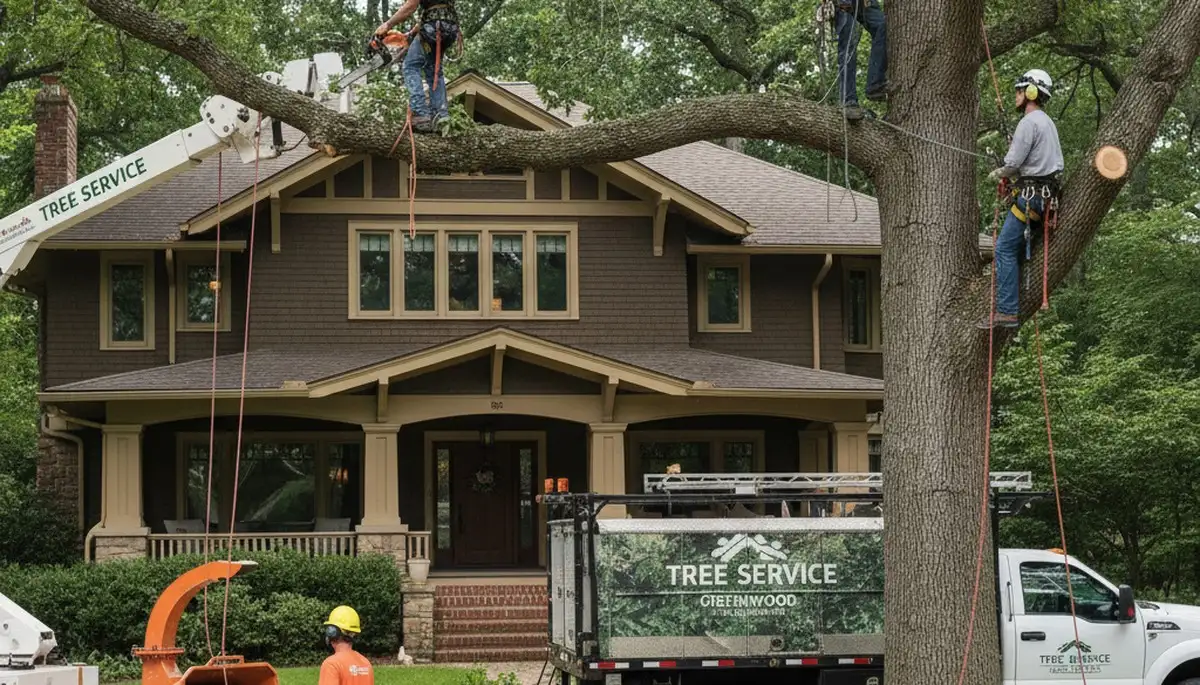 Tree service crew in Indianapolis, IN providing professional tree trimming and care