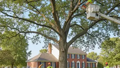 Tree service crew in Indianapolis, IN providing professional tree trimming and maintenance for homeowners