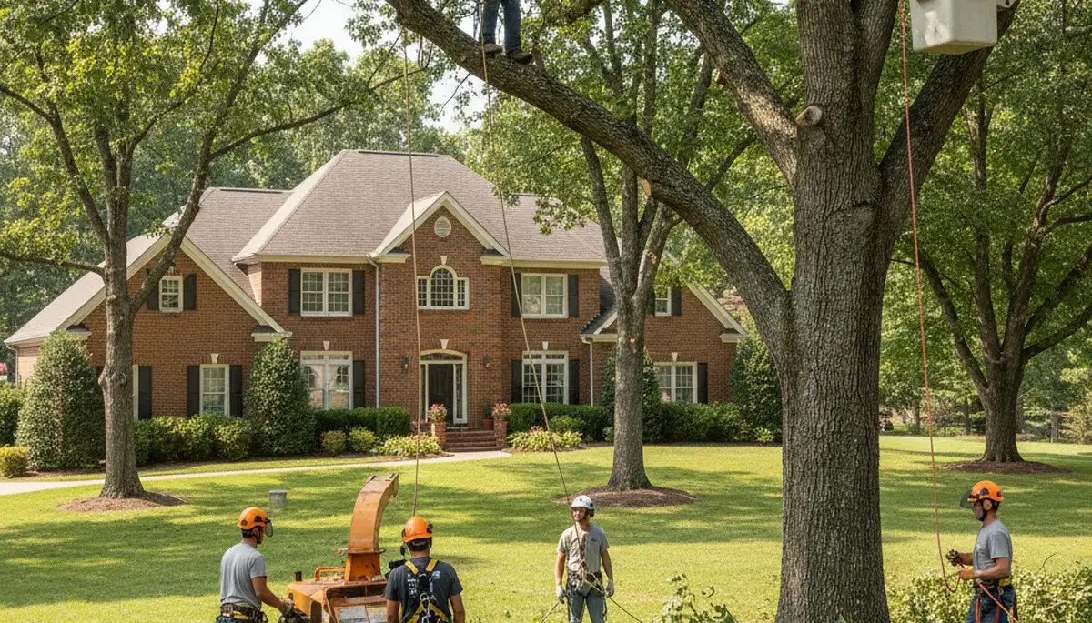 Tree service crew in Indianapolis, IN providing professional tree trimming and removal services