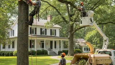 Tree service team in Indianapolis, IN providing professional tree trimming and removal services