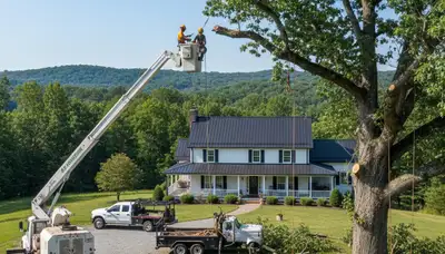 Tree service team in Indianapolis, IN providing professional tree trimming and maintenance