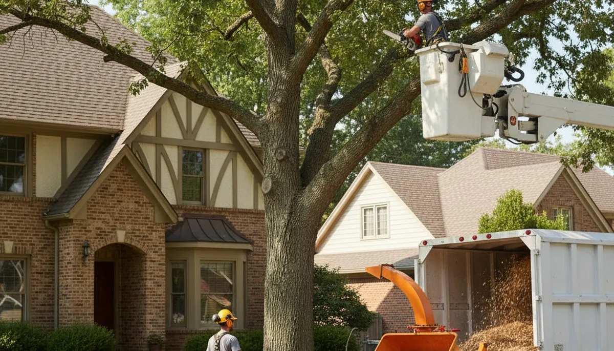 Tree service crew in Indianapolis, IN providing professional tree trimming and removal services