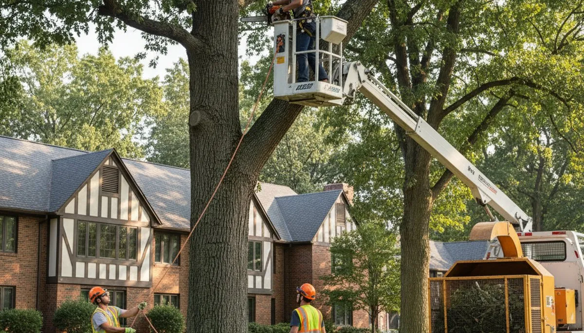Tree service crew in Indianapolis, IN providing professional tree trimming and removal services