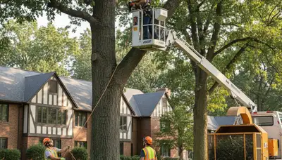 Tree service crew in Indianapolis, IN providing professional tree trimming and removal services