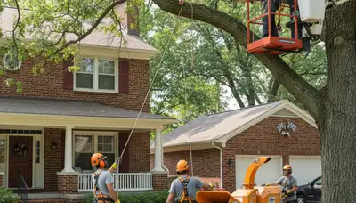 Tree service crew in Indianapolis, IN providing professional tree trimming and maintenance