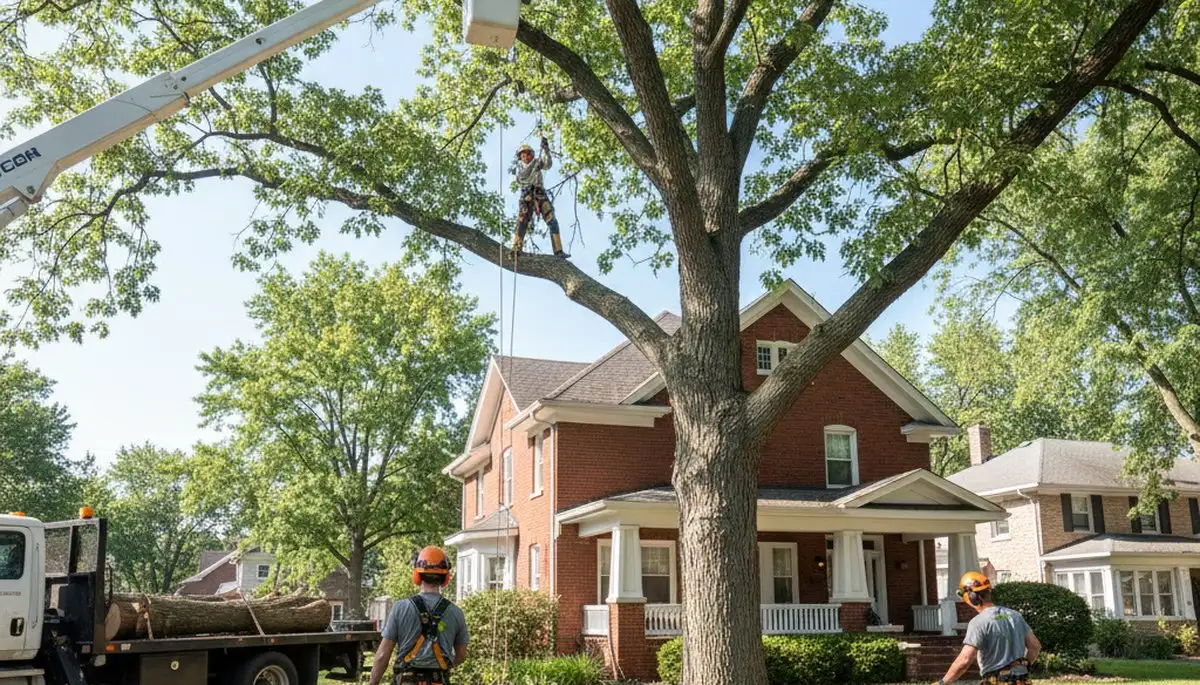 Tree service team in Indianapolis, IN providing professional tree trimming and maintenance