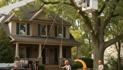 Tree service crew in Indianapolis, IN providing professional tree trimming and care