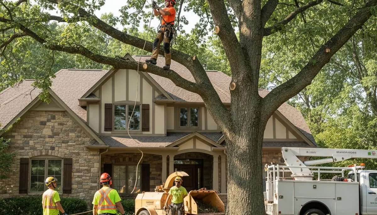 Tree service crew in Indianapolis, IN providing professional tree trimming and removal services