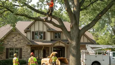 Tree service crew in Indianapolis, IN providing professional tree trimming and removal services